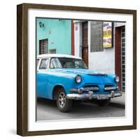 Cuba Fuerte Collection SQ - Classic Blue Car-Philippe Hugonnard-Framed Photographic Print