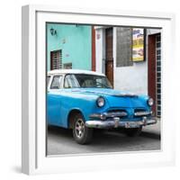 Cuba Fuerte Collection SQ - Classic Blue Car-Philippe Hugonnard-Framed Photographic Print