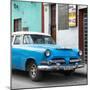 Cuba Fuerte Collection SQ - Classic Blue Car-Philippe Hugonnard-Mounted Photographic Print