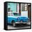 Cuba Fuerte Collection SQ - Classic Blue Car-Philippe Hugonnard-Framed Stretched Canvas