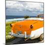 Cuba Fuerte Collection SQ - Classic Orange Car Cabriolet-Philippe Hugonnard-Mounted Photographic Print