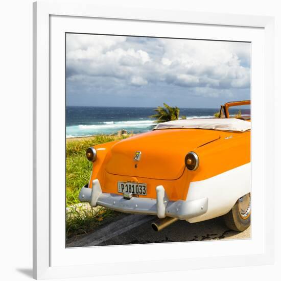 Cuba Fuerte Collection SQ - Classic Orange Car Cabriolet-Philippe Hugonnard-Framed Photographic Print