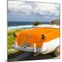 Cuba Fuerte Collection SQ - Classic Orange Car Cabriolet-Philippe Hugonnard-Mounted Photographic Print