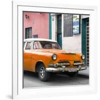 Cuba Fuerte Collection SQ - Classic Orange Car-Philippe Hugonnard-Framed Photographic Print