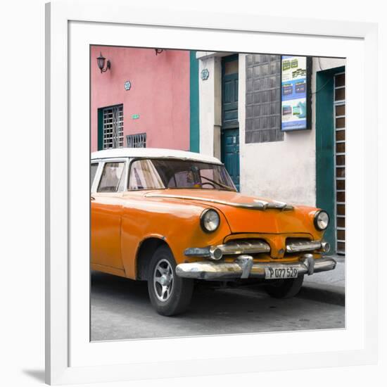 Cuba Fuerte Collection SQ - Classic Orange Car-Philippe Hugonnard-Framed Photographic Print