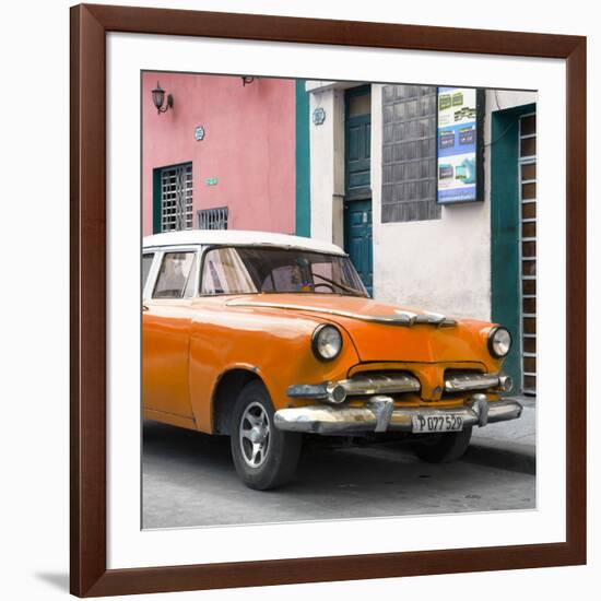 Cuba Fuerte Collection SQ - Classic Orange Car-Philippe Hugonnard-Framed Photographic Print