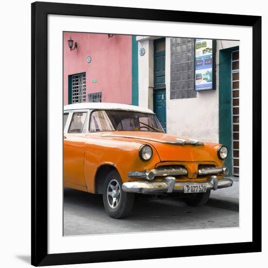 Cuba Fuerte Collection SQ - Classic Orange Car-Philippe Hugonnard-Framed Photographic Print