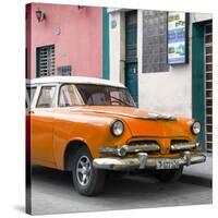 Cuba Fuerte Collection SQ - Classic Orange Car-Philippe Hugonnard-Stretched Canvas