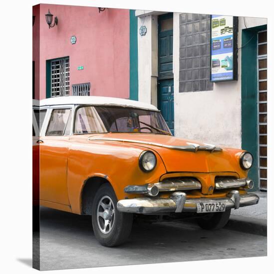 Cuba Fuerte Collection SQ - Classic Orange Car-Philippe Hugonnard-Stretched Canvas