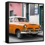 Cuba Fuerte Collection SQ - Classic Orange Car-Philippe Hugonnard-Framed Stretched Canvas
