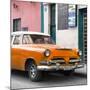 Cuba Fuerte Collection SQ - Classic Orange Car-Philippe Hugonnard-Mounted Photographic Print