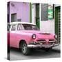 Cuba Fuerte Collection SQ - Classic Pink Car-Philippe Hugonnard-Stretched Canvas