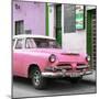 Cuba Fuerte Collection SQ - Classic Pink Car-Philippe Hugonnard-Mounted Photographic Print