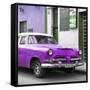 Cuba Fuerte Collection SQ - Classic Purple Car-Philippe Hugonnard-Framed Stretched Canvas