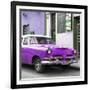 Cuba Fuerte Collection SQ - Classic Purple Car-Philippe Hugonnard-Framed Photographic Print