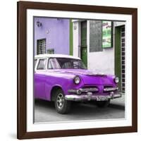 Cuba Fuerte Collection SQ - Classic Purple Car-Philippe Hugonnard-Framed Photographic Print