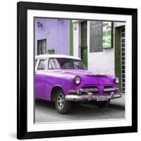 Cuba Fuerte Collection SQ - Classic Purple Car-Philippe Hugonnard-Framed Photographic Print