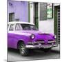 Cuba Fuerte Collection SQ - Classic Purple Car-Philippe Hugonnard-Mounted Photographic Print