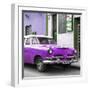 Cuba Fuerte Collection SQ - Classic Purple Car-Philippe Hugonnard-Framed Photographic Print