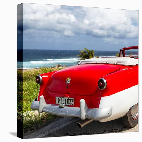 Cuba Fuerte Collection SQ - Classic Red Car Cabriolet-Philippe Hugonnard-Stretched Canvas