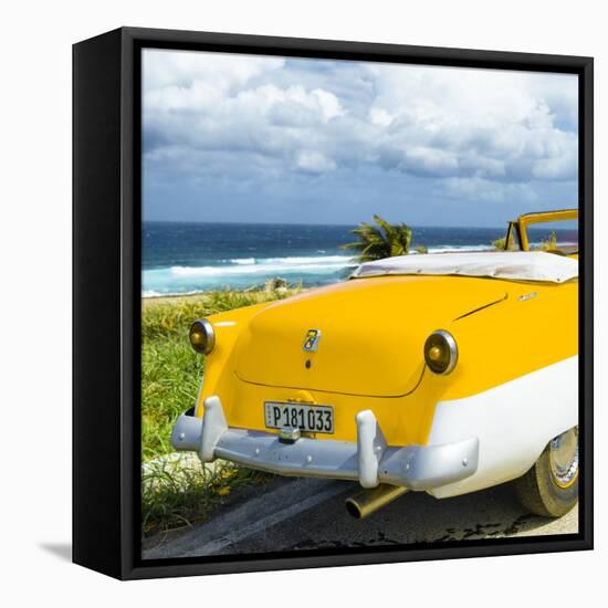 Cuba Fuerte Collection SQ - Classic Yellow Car Cabriolet-Philippe Hugonnard-Framed Stretched Canvas