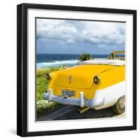 Cuba Fuerte Collection SQ - Classic Yellow Car Cabriolet-Philippe Hugonnard-Framed Photographic Print