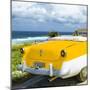 Cuba Fuerte Collection SQ - Classic Yellow Car Cabriolet-Philippe Hugonnard-Mounted Photographic Print