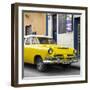 Cuba Fuerte Collection SQ - Classic Yellow Car-Philippe Hugonnard-Framed Photographic Print