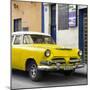 Cuba Fuerte Collection SQ - Classic Yellow Car-Philippe Hugonnard-Mounted Photographic Print