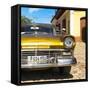 Cuba Fuerte Collection SQ - Close-up of American Classic Golden Car II-Philippe Hugonnard-Framed Stretched Canvas