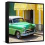 Cuba Fuerte Collection SQ - Close-up of Cuban Green Taxi-Philippe Hugonnard-Framed Stretched Canvas