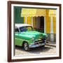 Cuba Fuerte Collection SQ - Close-up of Cuban Green Taxi-Philippe Hugonnard-Framed Photographic Print