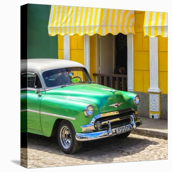 Cuba Fuerte Collection SQ - Close-up of Cuban Green Taxi-Philippe Hugonnard-Stretched Canvas