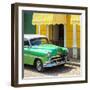 Cuba Fuerte Collection SQ - Close-up of Cuban Green Taxi-Philippe Hugonnard-Framed Photographic Print