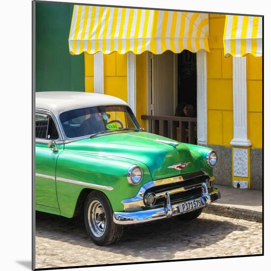 Cuba Fuerte Collection SQ - Close-up of Cuban Green Taxi-Philippe Hugonnard-Mounted Photographic Print