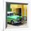 Cuba Fuerte Collection SQ - Close-up of Cuban Green Taxi-Philippe Hugonnard-Framed Photographic Print