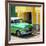 Cuba Fuerte Collection SQ - Close-up of Cuban Green Taxi-Philippe Hugonnard-Framed Photographic Print