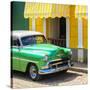 Cuba Fuerte Collection SQ - Close-up of Cuban Green Taxi-Philippe Hugonnard-Stretched Canvas