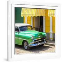 Cuba Fuerte Collection SQ - Close-up of Cuban Green Taxi-Philippe Hugonnard-Framed Photographic Print