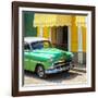 Cuba Fuerte Collection SQ - Close-up of Cuban Green Taxi-Philippe Hugonnard-Framed Photographic Print