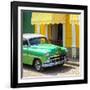 Cuba Fuerte Collection SQ - Close-up of Cuban Green Taxi-Philippe Hugonnard-Framed Photographic Print