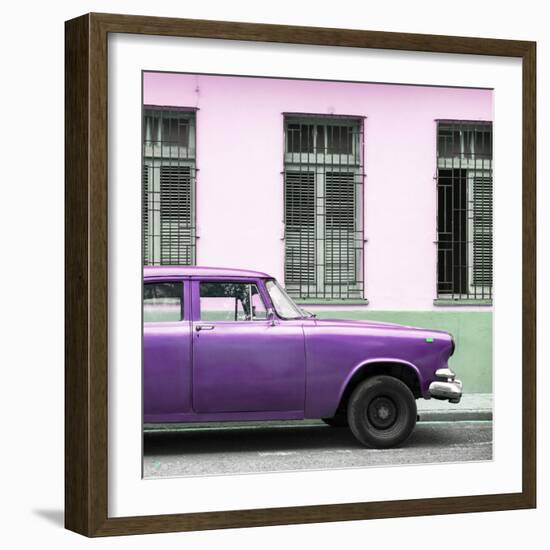 Cuba Fuerte Collection SQ - Close-up of Purple Car-Philippe Hugonnard-Framed Photographic Print