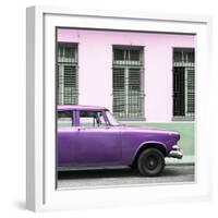 Cuba Fuerte Collection SQ - Close-up of Purple Car-Philippe Hugonnard-Framed Photographic Print