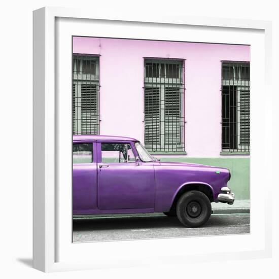 Cuba Fuerte Collection SQ - Close-up of Purple Car-Philippe Hugonnard-Framed Photographic Print