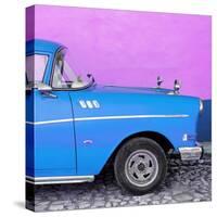 Cuba Fuerte Collection SQ - Close-up of Retro Blue Car-Philippe Hugonnard-Stretched Canvas