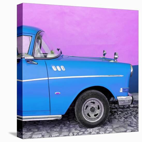 Cuba Fuerte Collection SQ - Close-up of Retro Blue Car-Philippe Hugonnard-Stretched Canvas