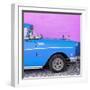 Cuba Fuerte Collection SQ - Close-up of Retro Blue Car-Philippe Hugonnard-Framed Photographic Print