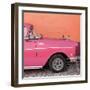 Cuba Fuerte Collection SQ - Close-up of Retro Dark Pink Car-Philippe Hugonnard-Framed Photographic Print