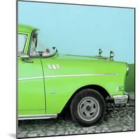 Cuba Fuerte Collection SQ - Close-up of Retro Green Car-Philippe Hugonnard-Mounted Photographic Print