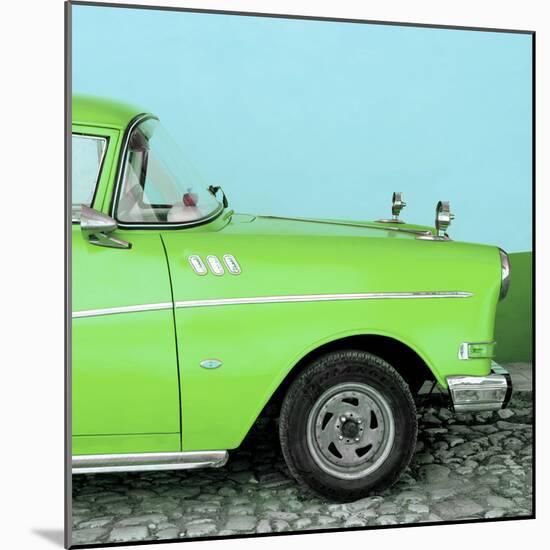 Cuba Fuerte Collection SQ - Close-up of Retro Green Car-Philippe Hugonnard-Mounted Photographic Print